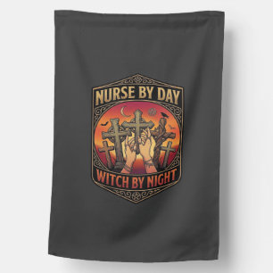 Nurse Day Witch Night Cross Hands Halloween_1 House Flag