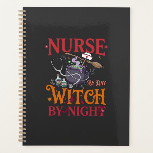 Nurse Day Witch Night Halloween Cauldron Stethosco Planner