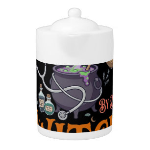 Nurse Day Witch Night Halloween Cauldron Stethosco Teapot
