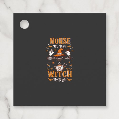 Nurse Day Witch Night Halloween Hat Ghosts Favor Tags
