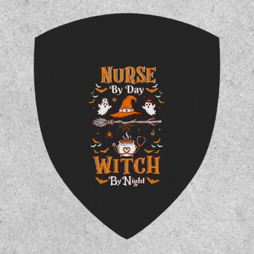 Nurse Day Witch Night Halloween Hat Ghosts Patch