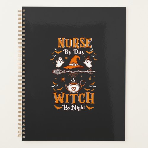 Nurse Day Witch Night Halloween Hat Ghosts Planner