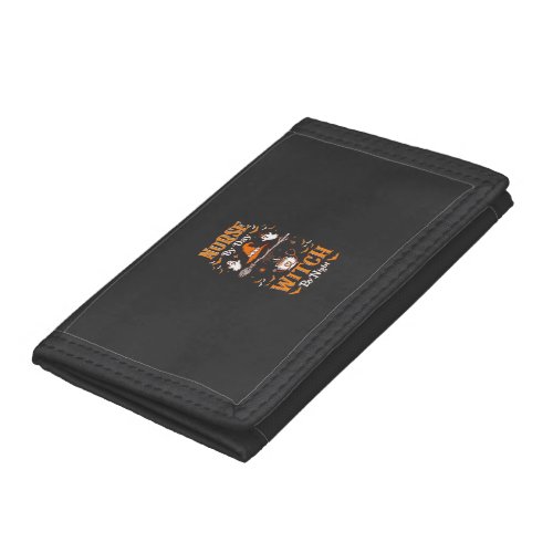 Nurse Day Witch Night Halloween Hat Ghosts Trifold Wallet