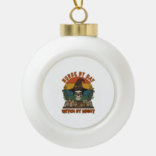 Nurse Day Witch Night Halloween Skull Potions_1 Ceramic Ball Christmas Ornament