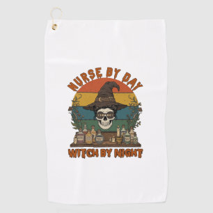 Nurse Day Witch Night Halloween Skull Potions_1 Golf Towel