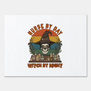 Nurse Day Witch Night Halloween Skull Potions_1 Sign