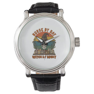 Nurse Day Witch Night Halloween Skull Potions_1 Watch