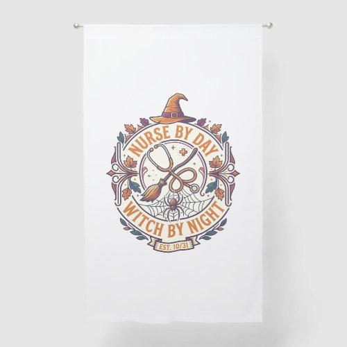 Nurse Day Witch Night Halloween Stethoscope Broom_ Sheer Curtains