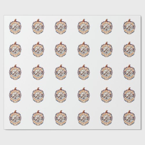 Nurse Day Witch Night Halloween Stethoscope Broom_ Wrapping Paper