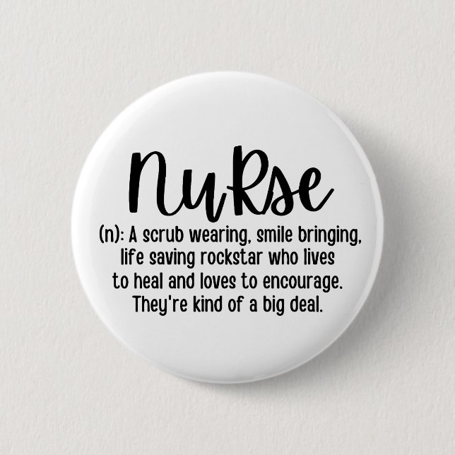 Nurse Definition Button (Front)