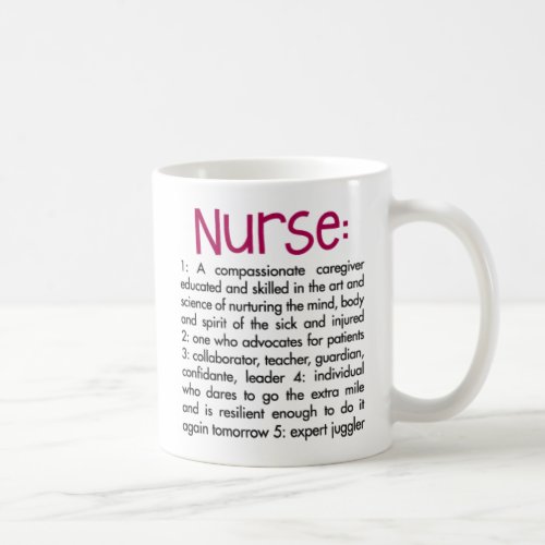 Nurse definition coffee mug