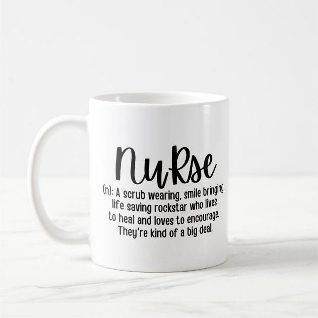 Nurse Definition Coffee Mug (Left)