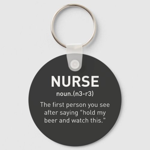 Nurse Definition Funny  Registered Nurse Gifts Keychain