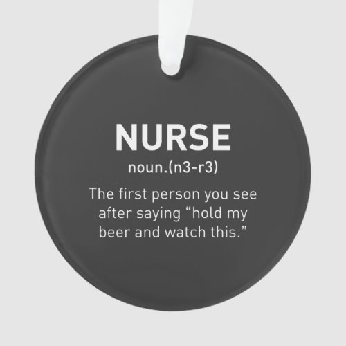 Nurse Definition Funny  Registered Nurse Gifts Ornament