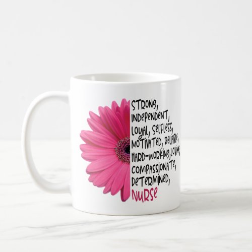 Nurse Definition Pink Daisy Essential Worker Coffee Mug