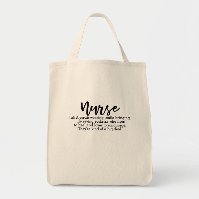 Nurse Definition Superhero Design Kind Of A Big Tote Bag (Front)