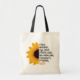 Nurse Definition Yellow Sunflower Essential Worker Tote Bag