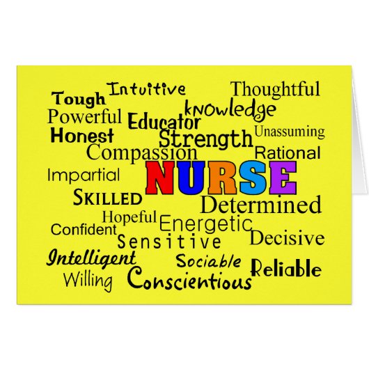 Nurse Describing Words Gifts (Front Horizontal)