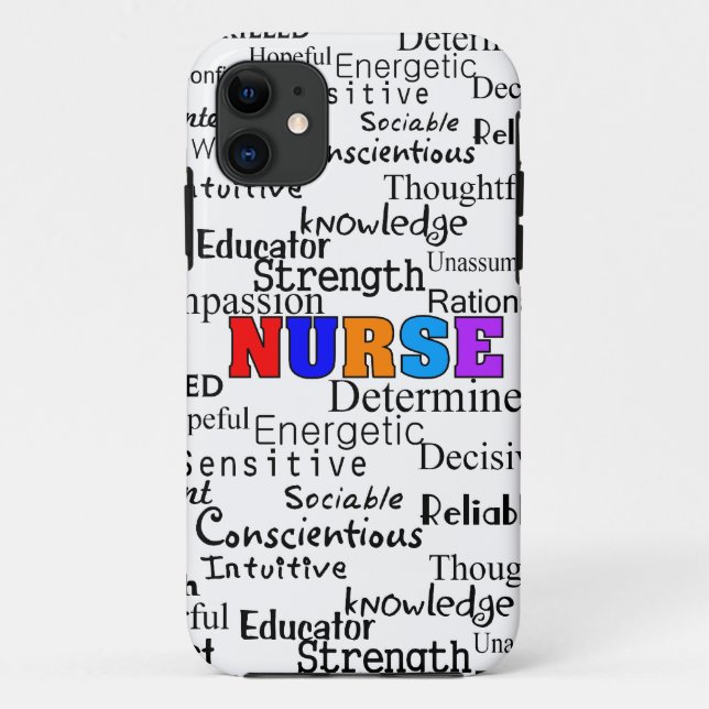Nurse Describing Words Gifts Case-Mate iPhone Case (Back)