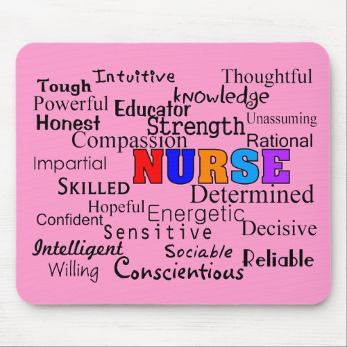 Nurse Describing Words Gifts Mouse Pad