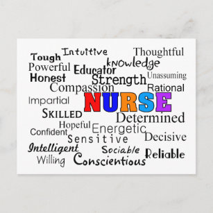 Nurse Describing Words Gifts Postcard