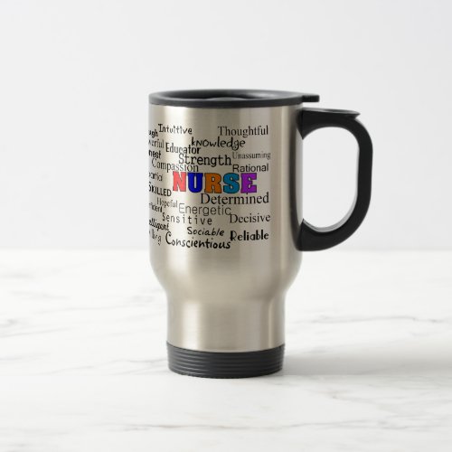 Nurse Describing Words Gifts Travel Mug