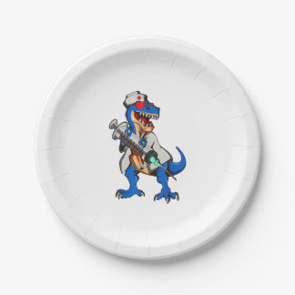 Nurse Dinosaur Nurse Paper Plates