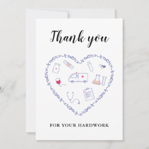 Nurse doctor appreciation week thank you Hardwork Card