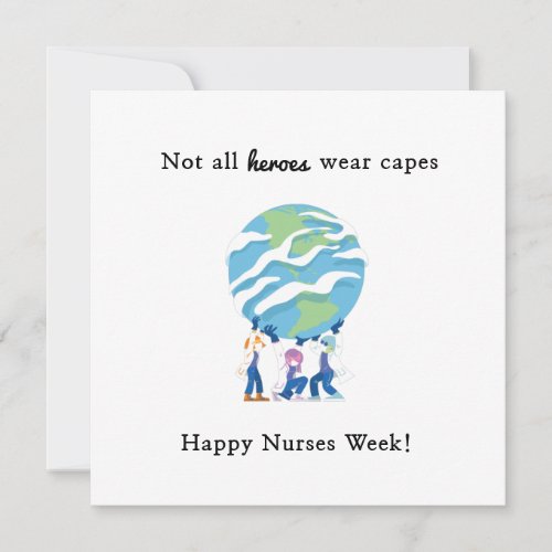 Nurse doctor appreciation week thank you hero card