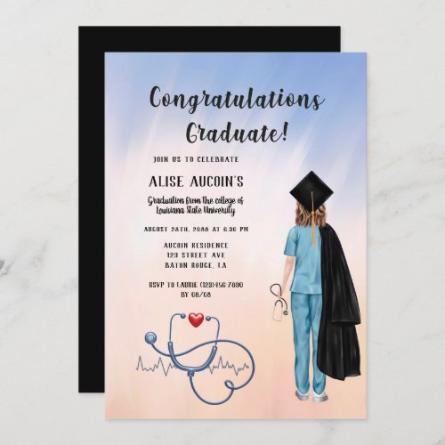 NurseDoctor Graduation Invitation