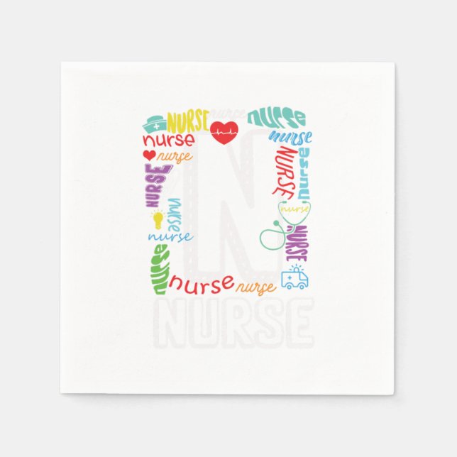 Nurse Doctor Hospital Nursing Medicine Medical Gif Napkins (Front)