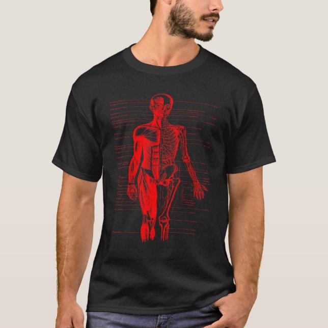 Nurse Doctor Human Body Muscle Anatomy Red T-Shirt (Front)