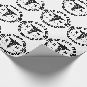 Nurse Doctor Humor PADDLE YOU Defib Wrapping Paper