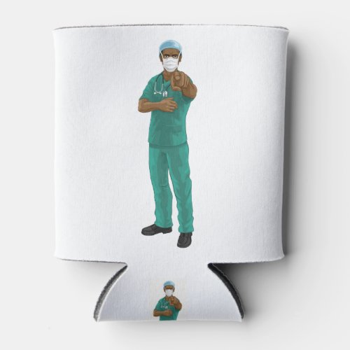 Nurse Doctor in PPE Mask Pointing Needs You Can Cooler