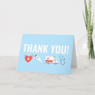 Nurse Doctor Medical Nursing Appreciation RN Letterpress Thank You Card