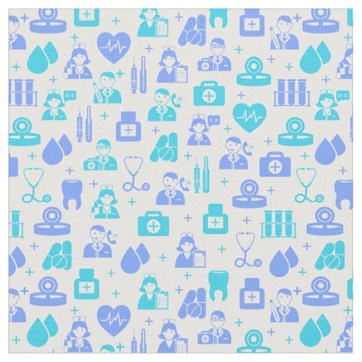 Nurse Doctor Medical Pattern Fabric