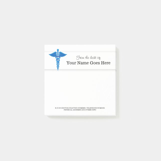 Nurse Doctor Medical rep name desk note organizer (Front)
