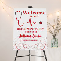 Nurse Doctor Medical Retirement Party Welcome Sign