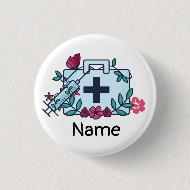  Nurse Doctor Medical Staff    Button (Front)