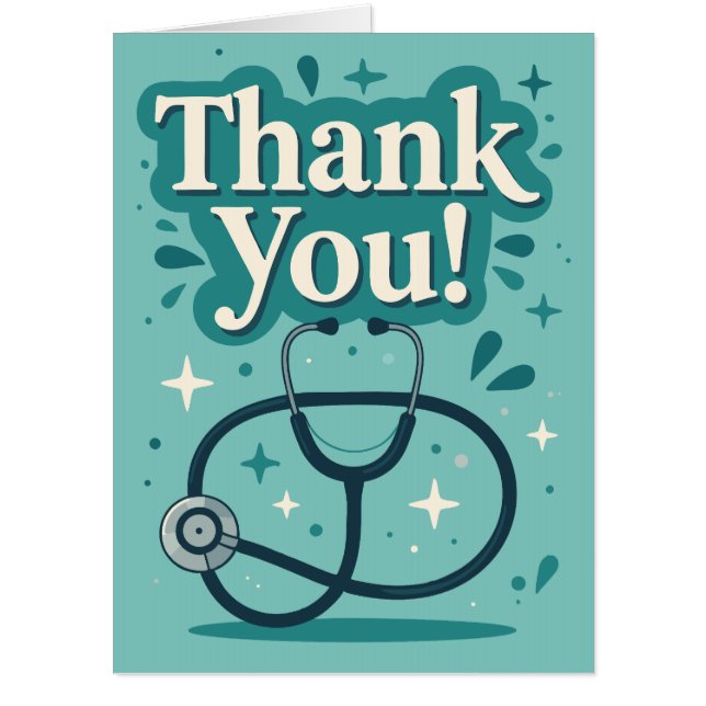 Nurse Doctor Medical Stethoscope appreciation Card (Front)