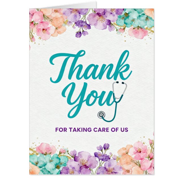 Nurse Doctor Medical Stethoscope appreciation Card (Front)