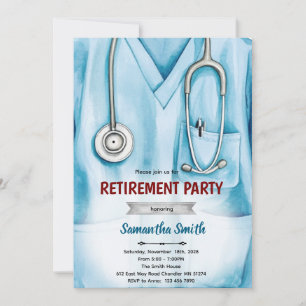 Nurse doctor retirement invitation