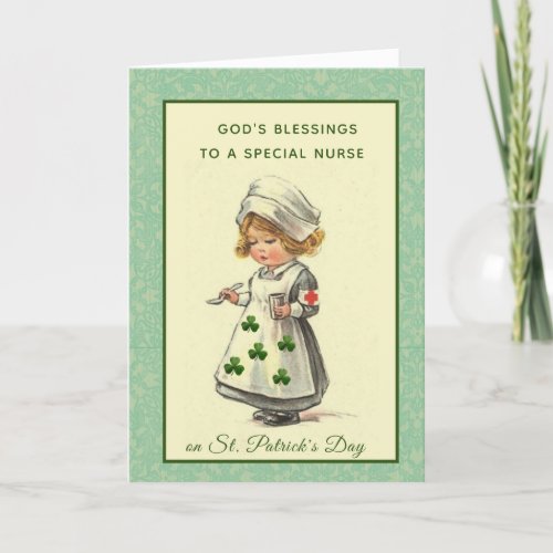 Nurse Doctor St Patricks Day Blessing Prayer Card