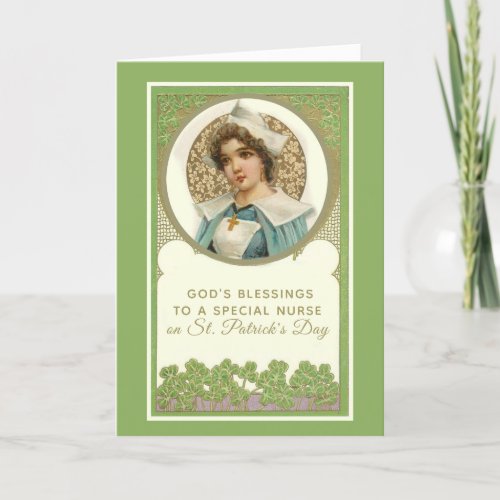 Nurse Doctor St Patricks Day Blessing Prayer Card