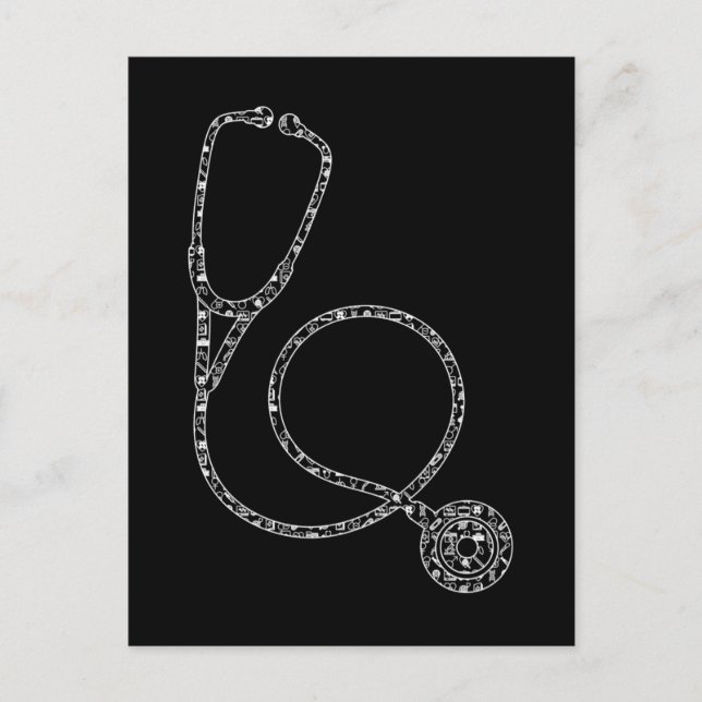 Nurse Doctor Stethoscope Nursing Postcard (Front)