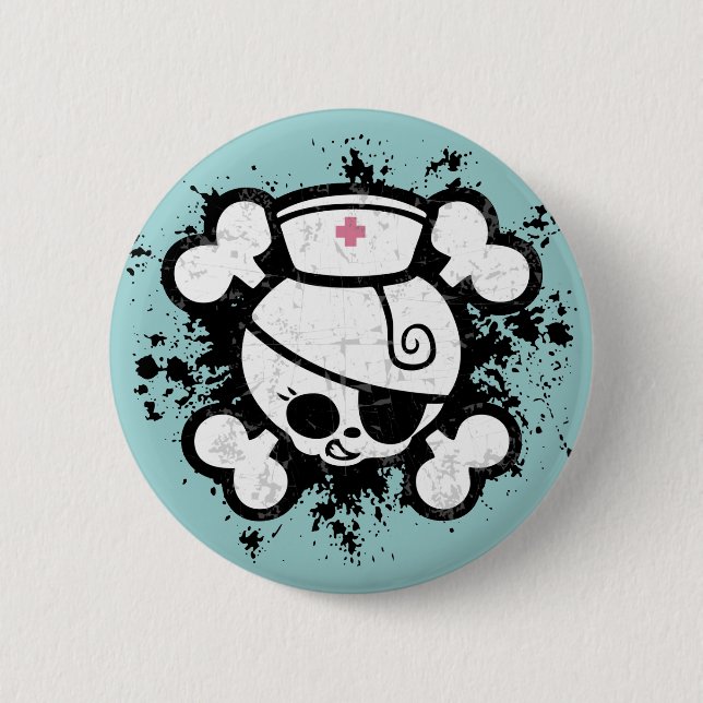 Nurse Dolly Splat Button (Front)