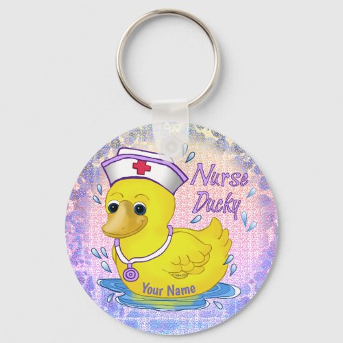 Nurse Ducky  custom name keychain