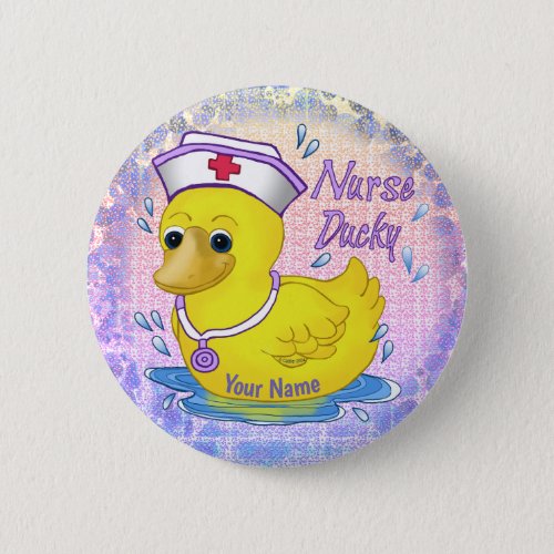 Nurse Ducky custom name pin