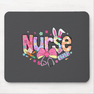 Nurse Easter Day Cute Coquette Stethoscope Nursing Mouse Pad
