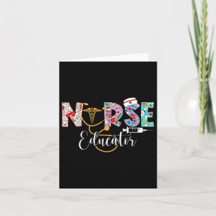 Nurse Educator Nursing School Instructor Stethosco Card